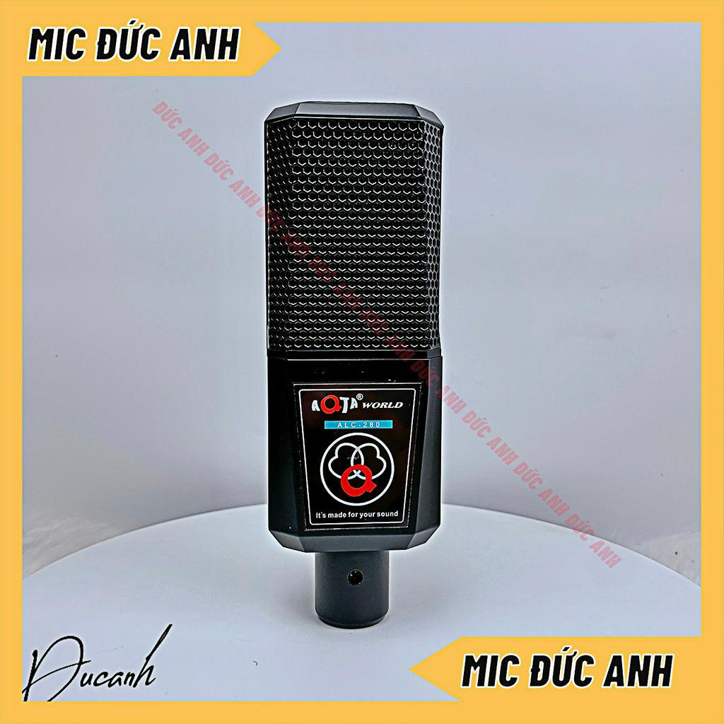 Mic Thu Âm AQTA ALC280 Hàng Loại 1 Hát Cực Nhẹ . Kiểu Dáng Đầu Mic Dẹt Khá Bắt Mắt , Chất Âm Cực Hay BH 12 Tháng