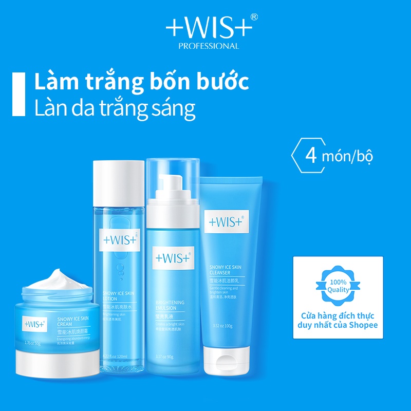 Kem dưỡng trắng và dưỡng ẩm WIS dưỡng ẩm, làm sáng và mờ 4 chiếc / set