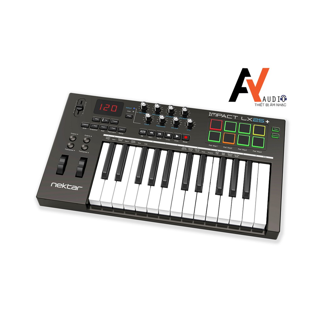 thiết bị sản xuất nhạc Nektar Impact LX25 Midi Controller