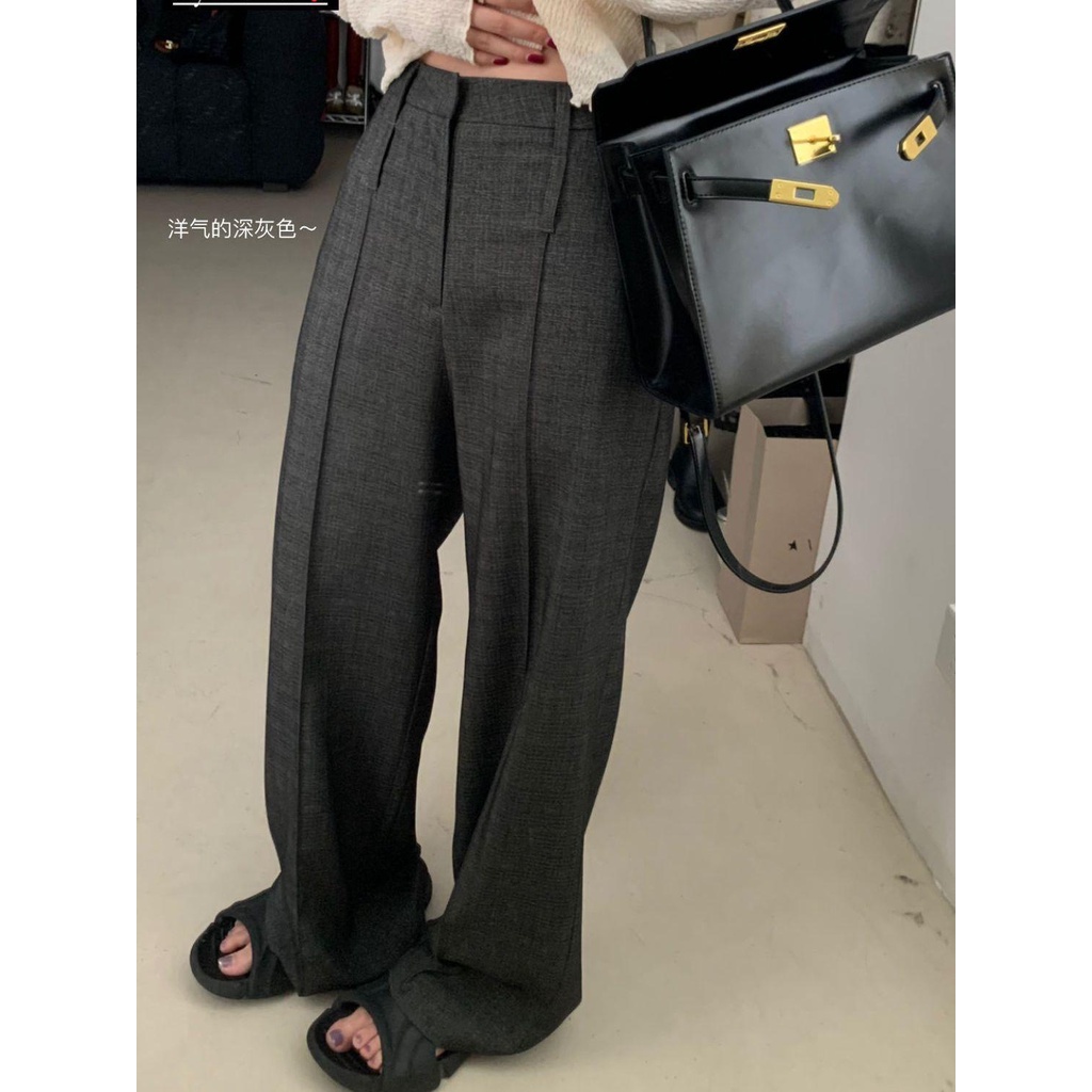 Quần Ống Rộng Lưng Cao Phong Cách Hàn Quốc Cho Nữ