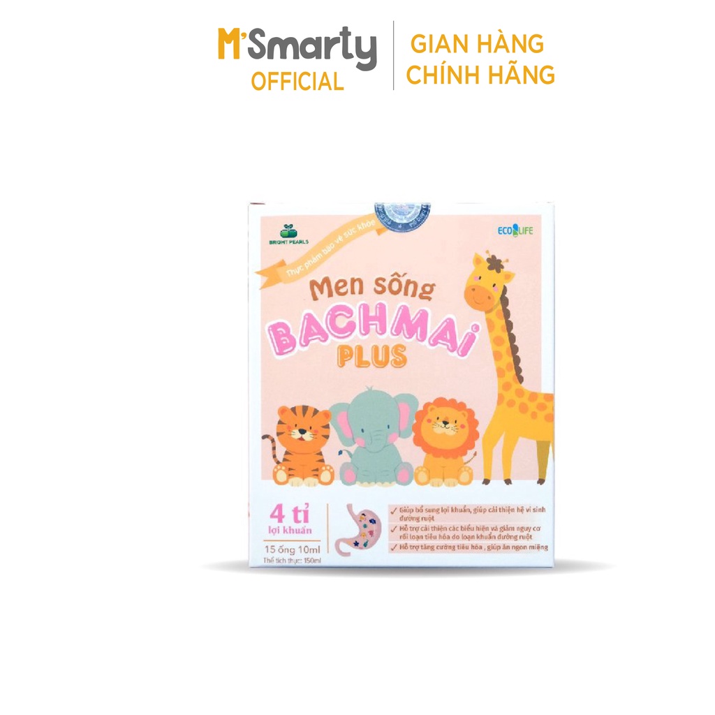 - Men Sống Bạch Mai Plus Với 4 Tỉ Lợi Khuẩn Và Chất Xơ Hòa Tan Chính Hãng