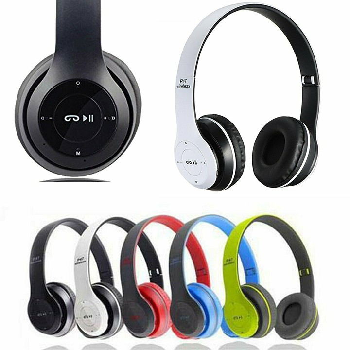 TAI NGHE BLUETOOTH P47 CHỤP TAI - có khe cắm thẻ nhớ - Màu ngẫu nhiên