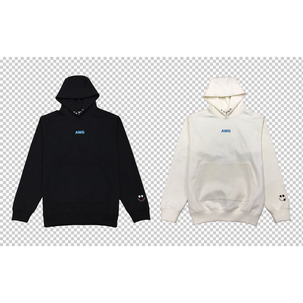 Áo hoodie AWG chính hãng màu kem/đen hàng new