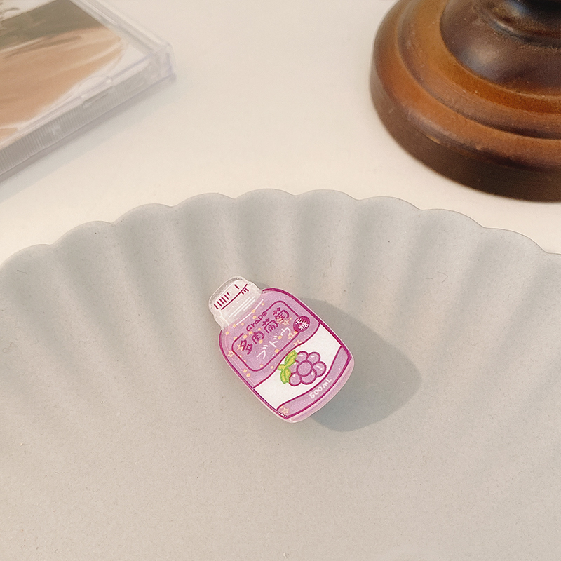Kẹp tóc hình chai nước hoạt họa nhiều kiểu tùy chọn đáng yêu