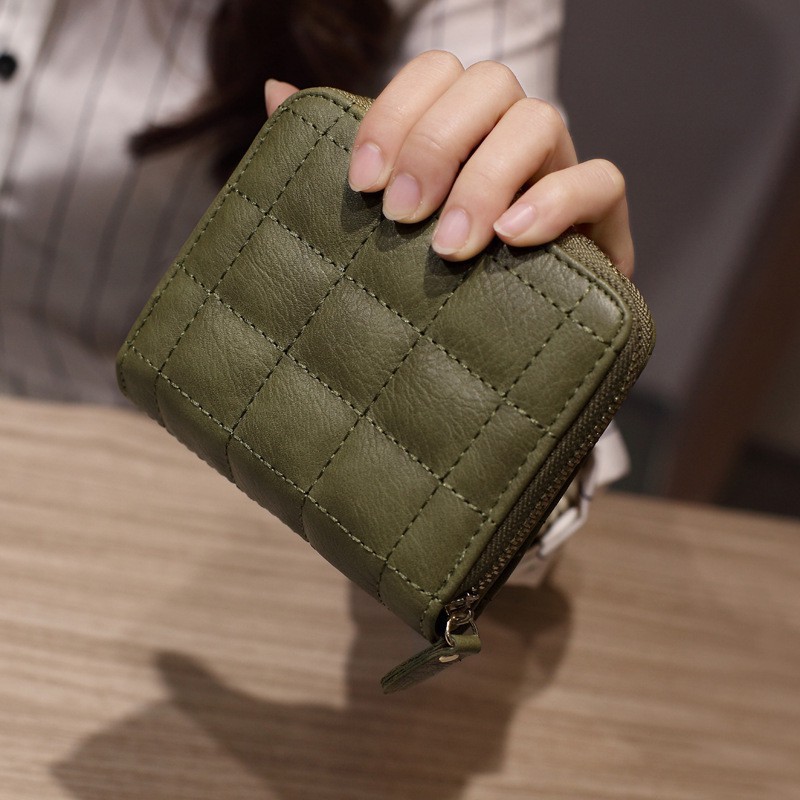 _Ví Cầm Tay Kẻ Caro Style Độc Đáo