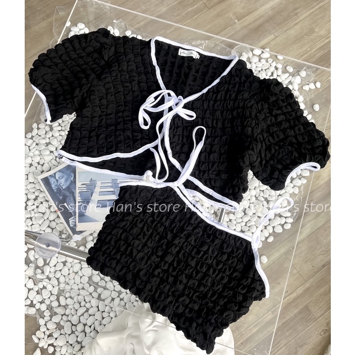 SET ÁO XỐP Ô XINH XẮN NHIỀU MÀU(ẢNH THẬT)
