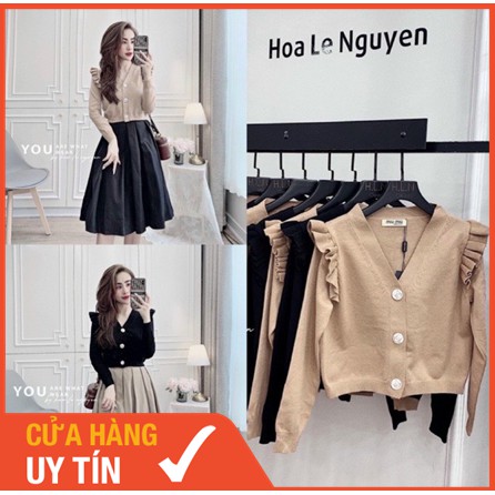 [ HÀNG MỚI VỀ ] ÁO KHOÁC LEN VIỀN TAY BÈO SIÊU XINH CHO NỮ