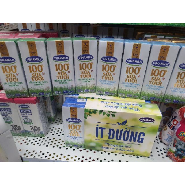 Lốc sữa Vinamilk 100% 180ml &lt;MẪU MỚI&gt;
