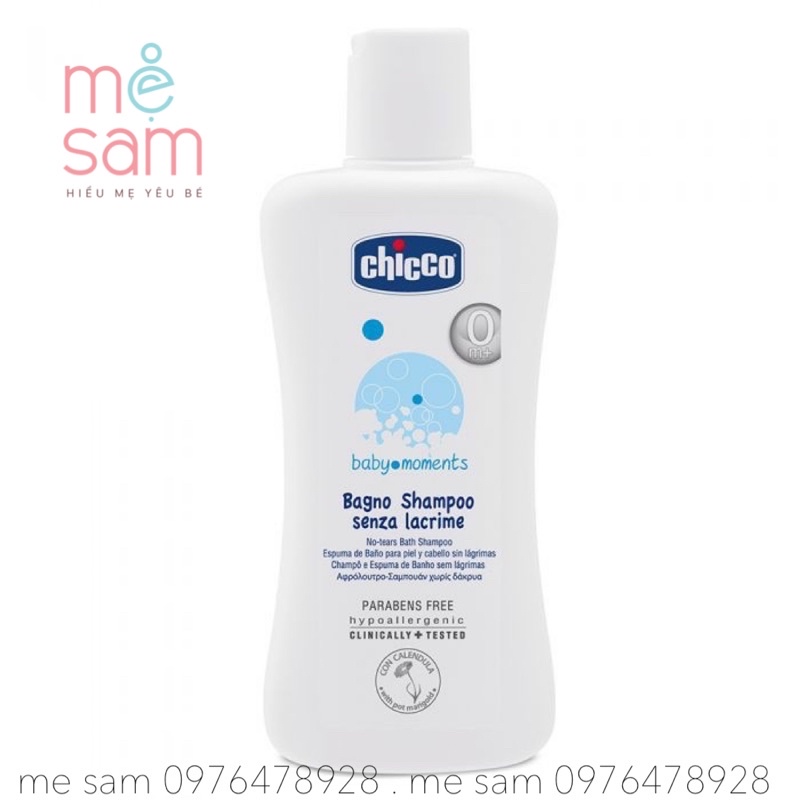 sữa tắm gội chicco 200ml và 500ml