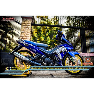 Tem Trùm Exciter 135 Xanh Trắng Cực Chất - E-0280