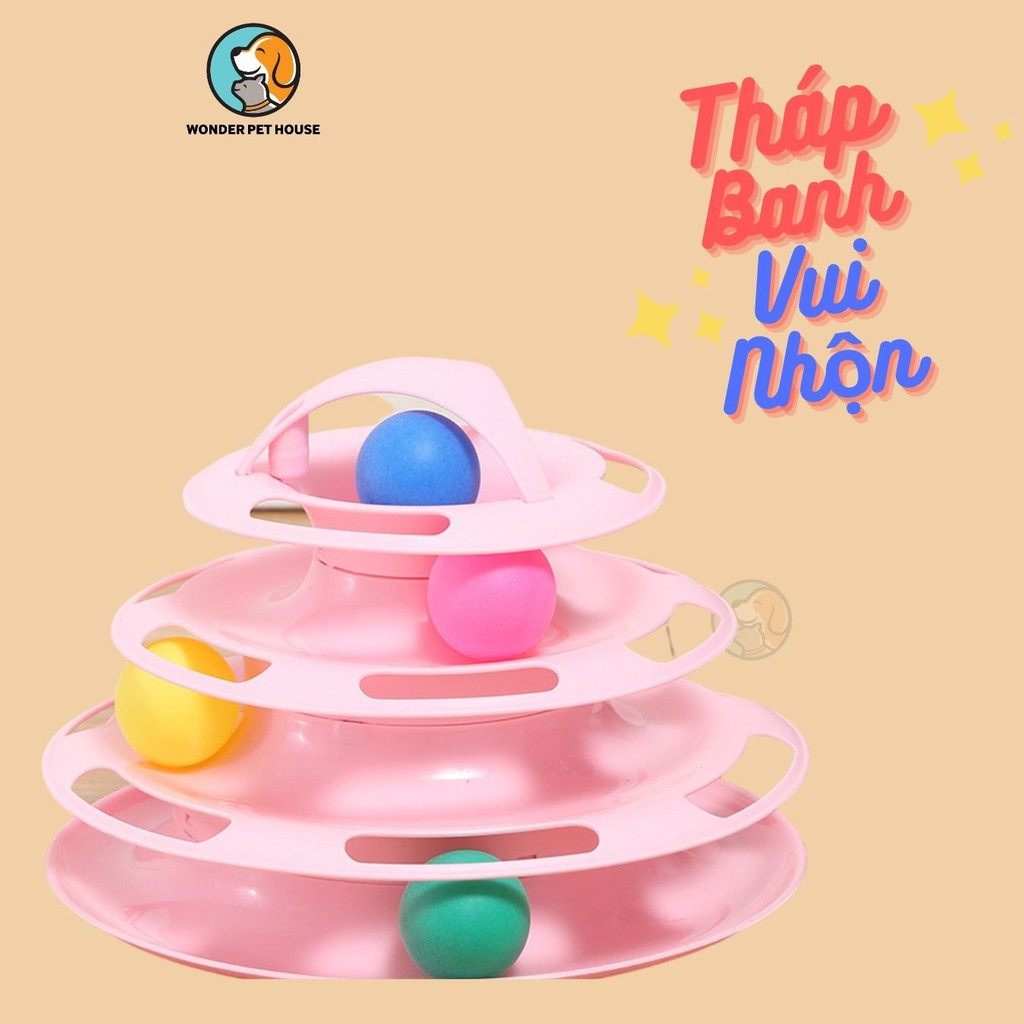 Tháp Banh Đồ Chơi Cho mèo 4 Tầng Cao Cấp
