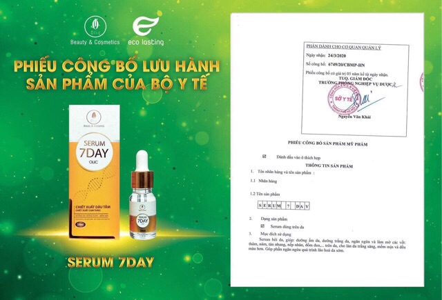 Combo 3 chai huyết thanh truyền trắng olic 7day tặng kèm sữa rữa mặt( bao hàng chính hảng cty giả hoàn tiền)