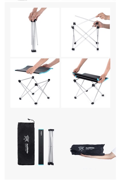 Bàn Dã Ngoại  Gấp Gọn HỢP KIM NHÔM Naturehike NH19Z008-Z Siêu Nhẹ, Lắp Ráp Dễ Dàng