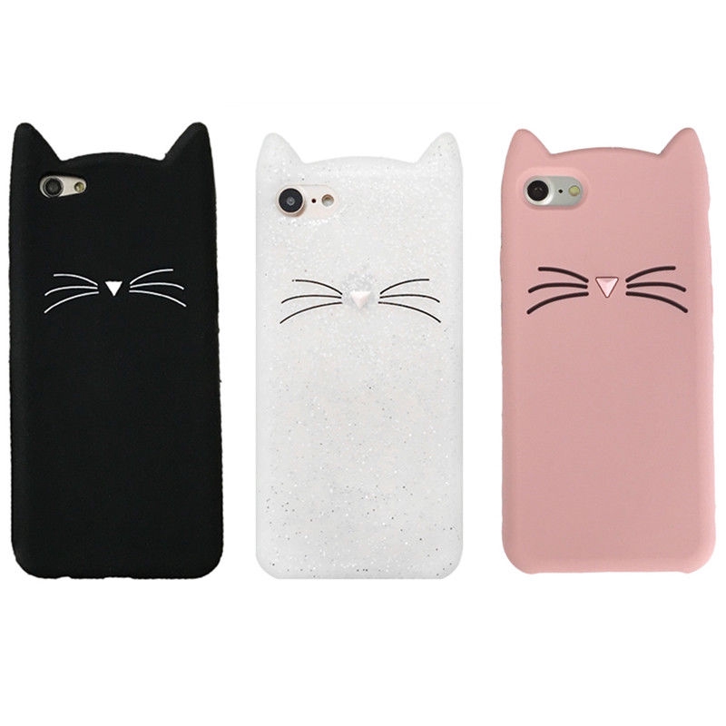 Ốp điện thoại tai mèo 3D dễ thương cho iPhone 5/5S 6/6S 6Plus/6SPlus 7/8 7Plus/8Plus X | BigBuy360 - bigbuy360.vn