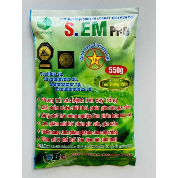 Men ủ phân cá tại nhà SEM-Pro túi 550gr