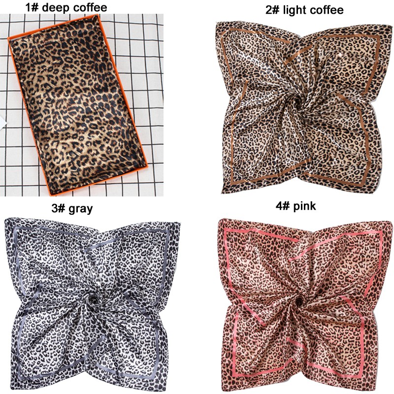 Khăn Choàng Hồi Giáo In Họa Tiết Da Báo 90x90cm WJ326