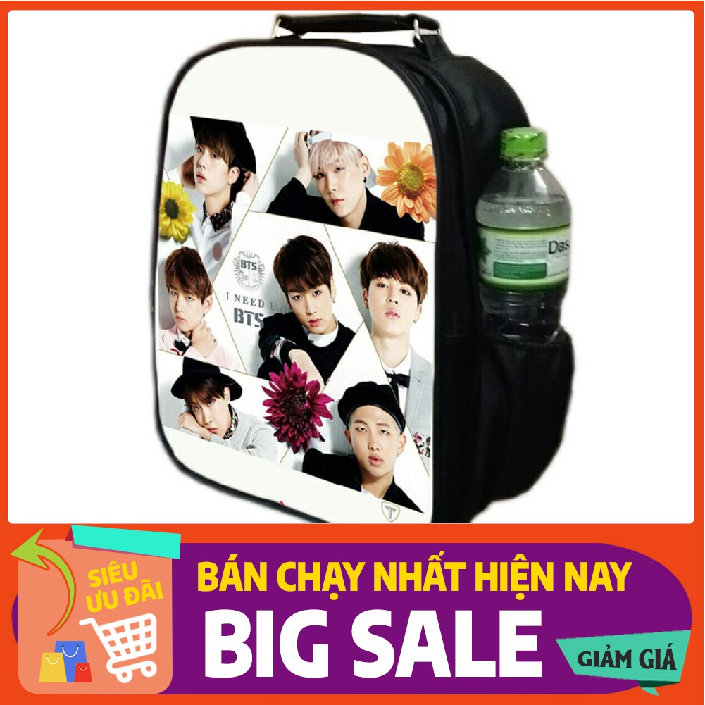 FREESHIP 50K_[HCM] Balo nam nữ BTS 2 ngăn thời trang size 42cm vừa laptop