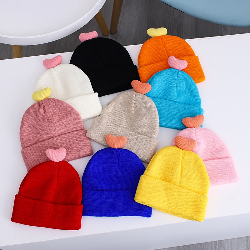 Mũ beanie dệt kim dễ thương dành cho bé gái 1-6 tuổi