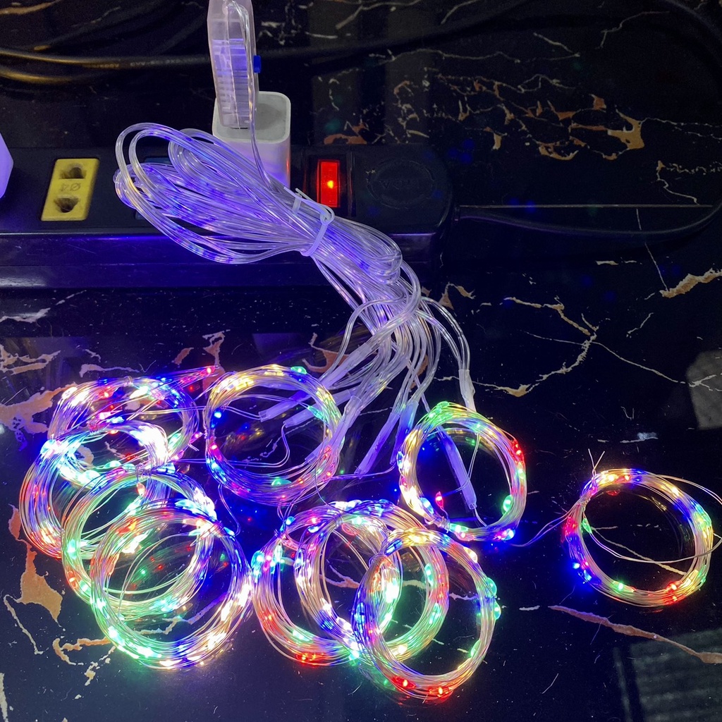(Đầu Cắm USB) Rèm Đèn Led Đom Đóm Ngang 3 Mét, Bóng Fairy Light, Có Điều Khiển Từ Xa, Trang Trí Tiệc, Lễ Hội, Phông Nền
