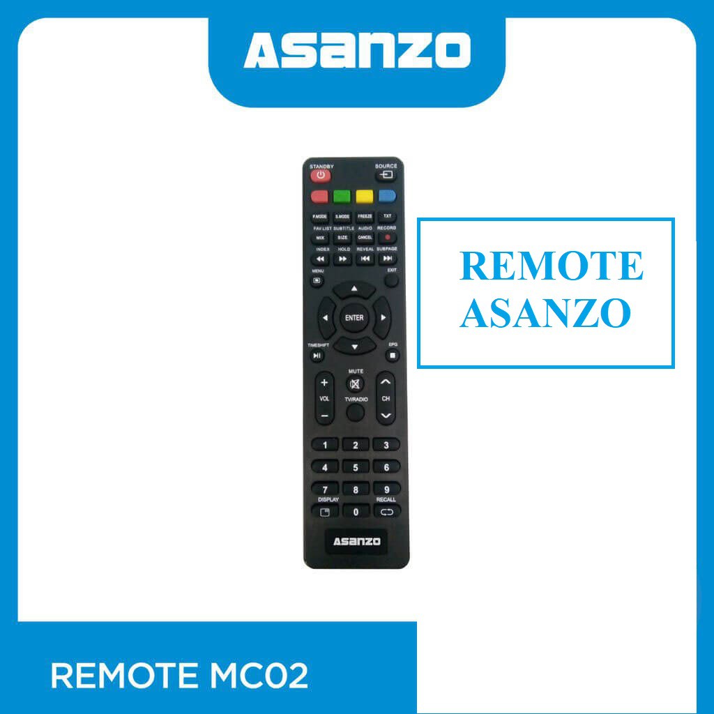 Remote Điều khiển TIVI ASANZO Internet loại ngắn - điều khiển tivi hàng chuẩn tốt