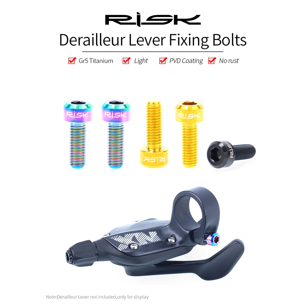 1 Bộ Ốc Vít Cố Định Cùi Đề Xe Đạp Siêu Nhẹ Bằng Hợp Kim Titan M5x14 Cho Xe Đạp MTB
