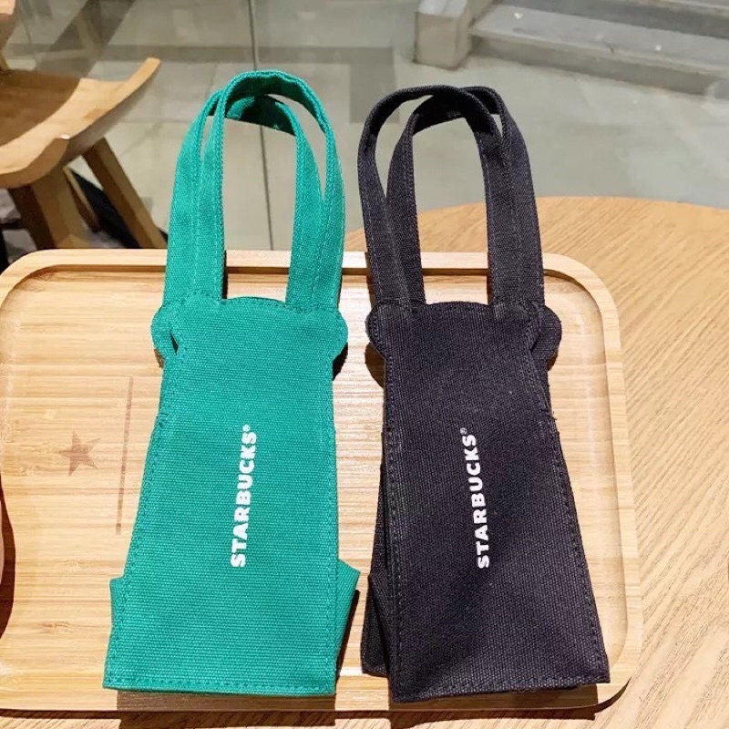 [ẢNH THẬT] Túi vải STARBUCKS Taiwan Bearista vải canvas chuẩn hãng đầy đủ phụ kiện túi tote mini đựng bình nước hình gấu