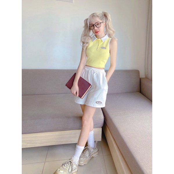 GILLBABY | Quần short thể thao năng động chất nỉ 2 màu đen trắng (TOMMY SHORTS)
