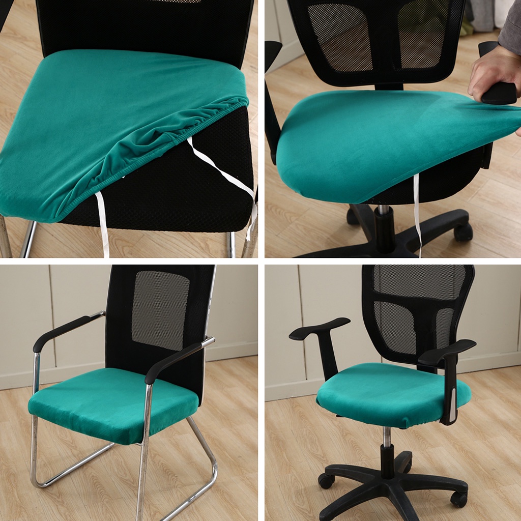 Vỏ Bọc Ghế Ngồi Văn Phòng Chất Liệu Nhung Co Giãn