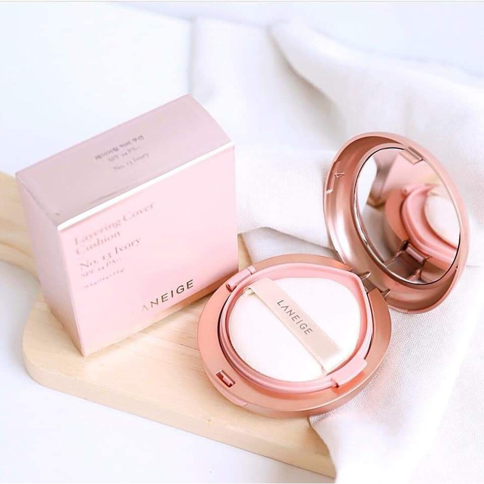 Phấn Nước 2 Trong 1 LANEIGE Layering Cover Cushion màu Hồng