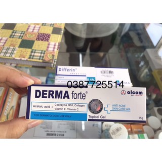 Derma Forte Gel 15g - Ngừa Mụn Thâm,Trứng Cá, Ẩn, Đầu Đen, DermaForte Cho Da Dầu