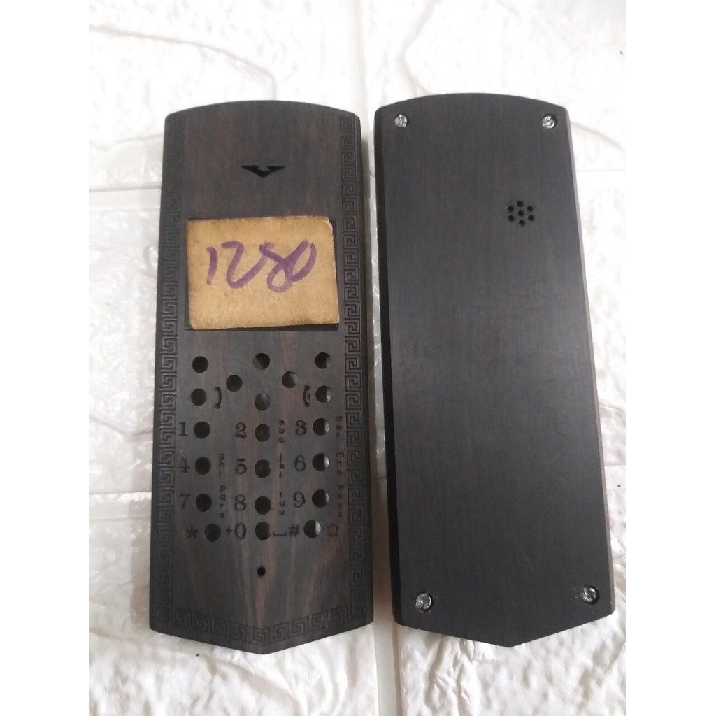Vỏ gỗ cho điện thoại 1202 gỗ mun