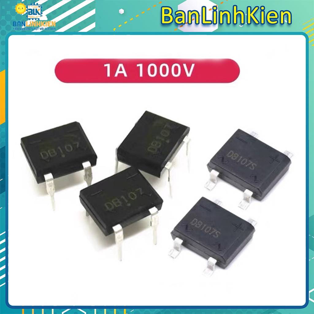Diode cầu 1A DB107 Cắm/ Dán | BigBuy360 - bigbuy360.vn