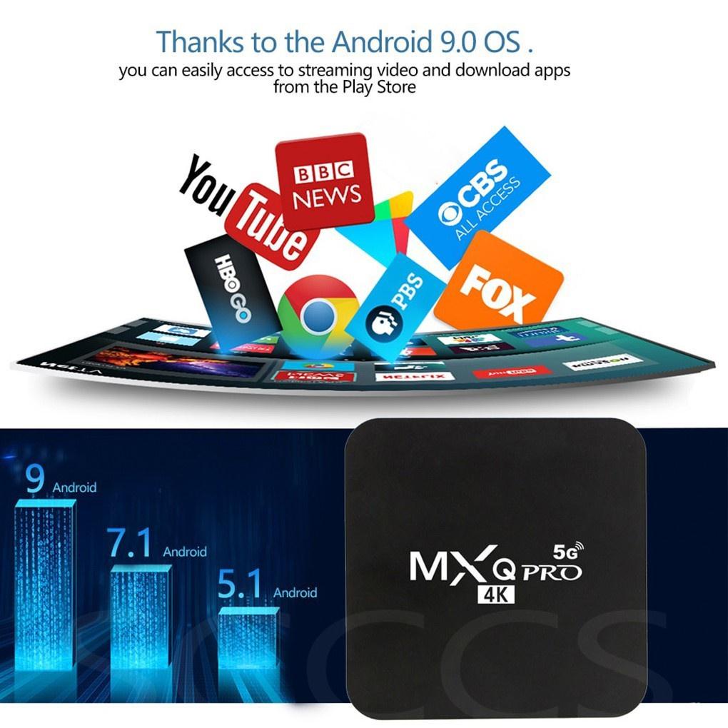 Đầu TV box MXQ Pro 5g HD 16 + 256gb 4K Android Ultra HD Android 10.0 HD WiFi 2.4G Sang 5g KèM Phụ KiệN Chuyên DụNg