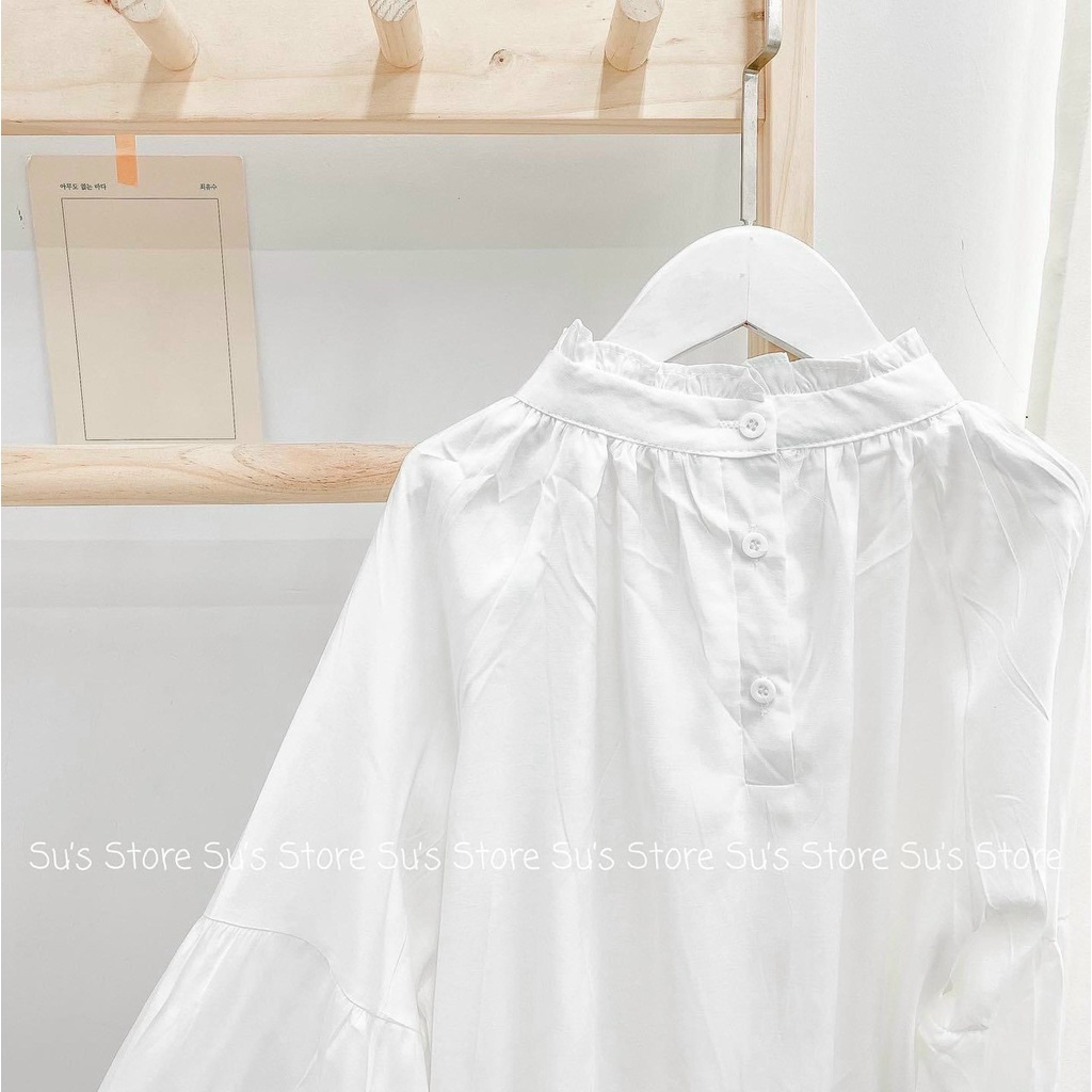 áo babydoll cổ tròn ngắn tay vuông ren A.256 aosomicongsothietke
