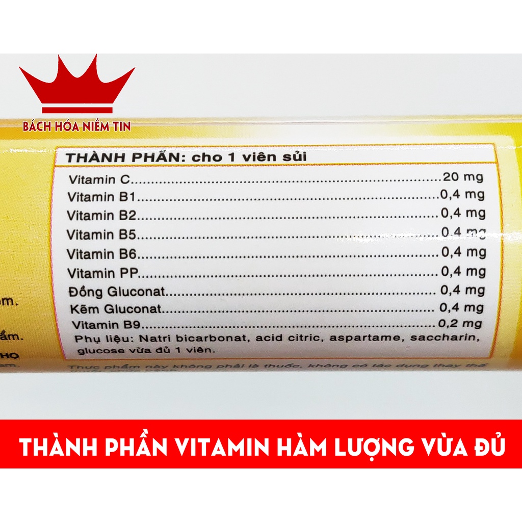Viên sủi cam Vitamin C PLUSZS Orange - tăng sức đề kháng, giảm chảy máu chân răng - Tuyp 20 viên