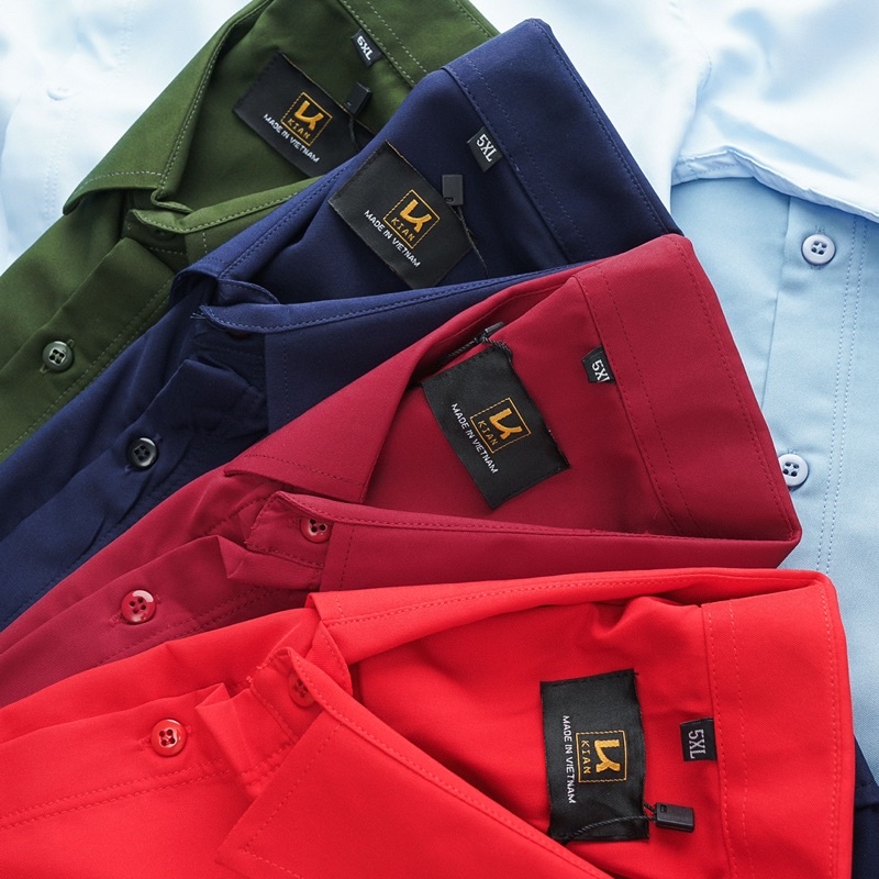 Áo sơ mi nam tay dài nhiều màu size từ nhỏ đến BIGSIZE < 125kg