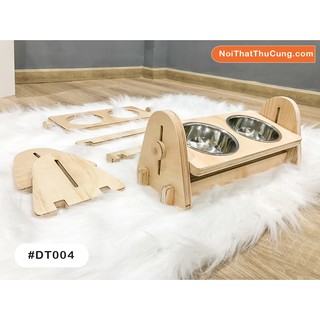 Bát ăn cho chó điều chỉnh độ cao chống hạ bàn DT004 - Nội Thất Thú Cưng lắp ráp
