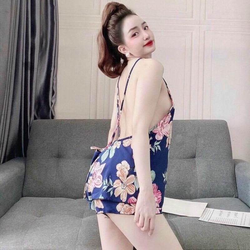 Đồ bộ,đồ ngủ yếm sexy vải lụa hàn cực đẹp | BigBuy360 - bigbuy360.vn