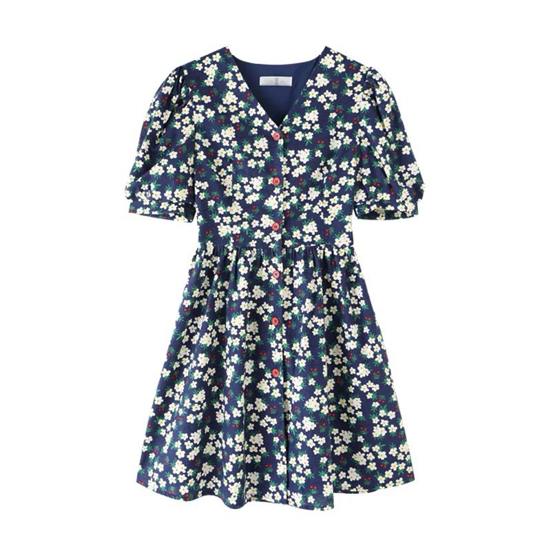 [SALE MẠNH] Váy hoa nhí cổ chữ V siêu dễ thương | BigBuy360 - bigbuy360.vn