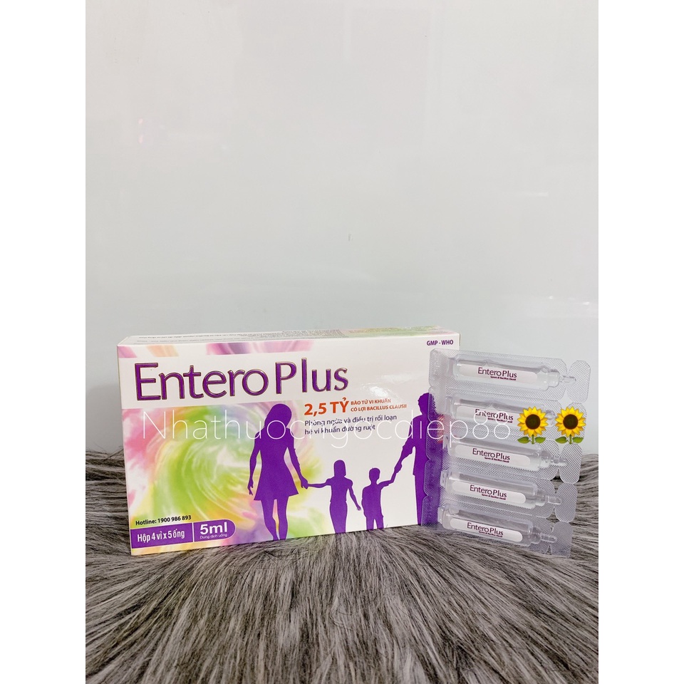 Men nước Enter Plus giúp cân bằng hệ vi sinh đường ruột (Hôp 20 ống )
