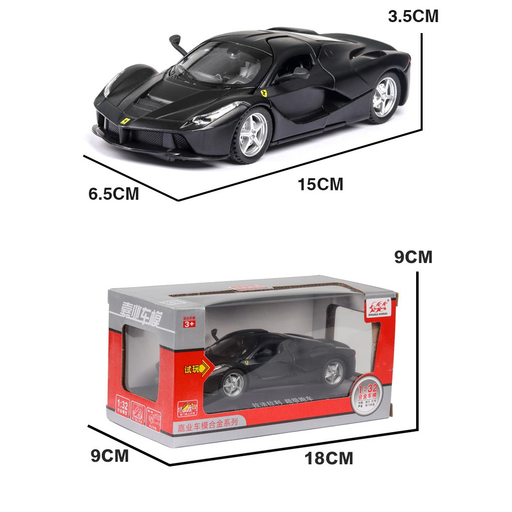 Mô hình siêu xe Ferrari Laferrari 2020 tỉ lệ 1:32 hãng Double Horses chất liệu hợp kim mô phỏng chi tiết, sắc sảo