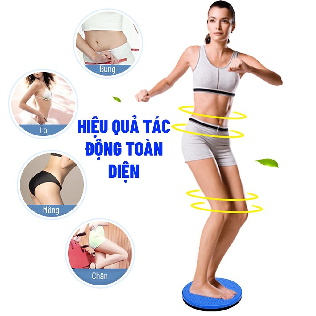 Đĩa Xoay Eo tập thể dục 360 độ - Bàn Xoay Eo tập cơ bụng giúp giảm mỡ bụng, giảm cân hiệu quả tại nhà và phòng GYM