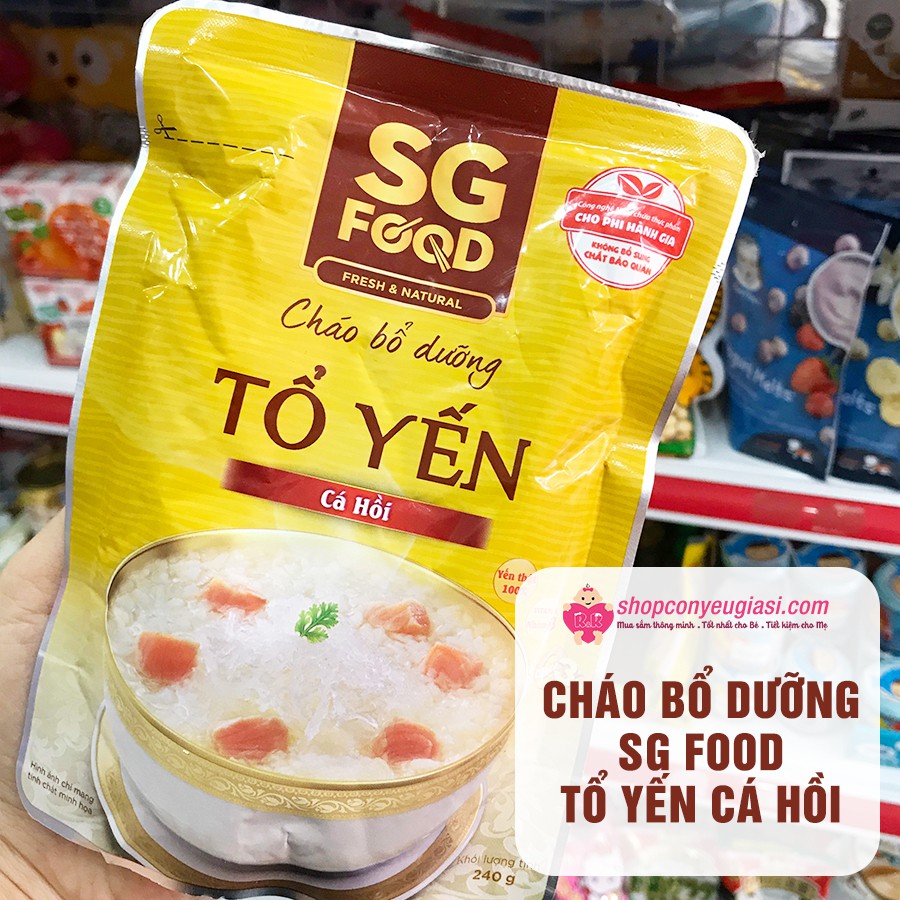 Cháo Bổ Dưỡng SG Food 240g Nhiều Vị - Date 09/2022