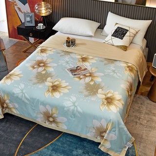 Chăn hè lụa tencel chần bông 3 lớp nhập khẩu cao cấp, mềm lụa thái mềm mịn thoáng mát kích thước 2mx2m2