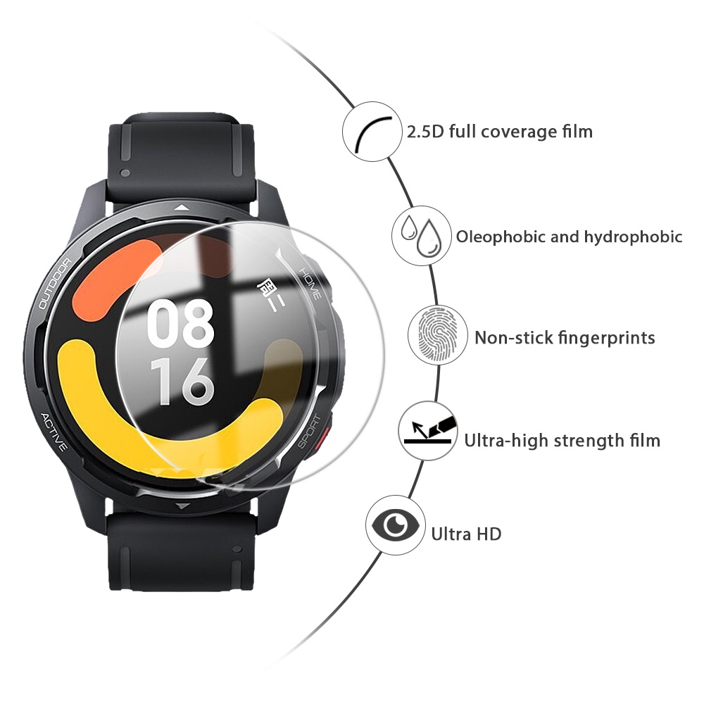 Set 4 Kính Cường Lực Bảo Vệ Màn Hình Chống Trầy Cho Đồng Hồ Thông Minh Xiaomi Watch S1 Active / Color 2