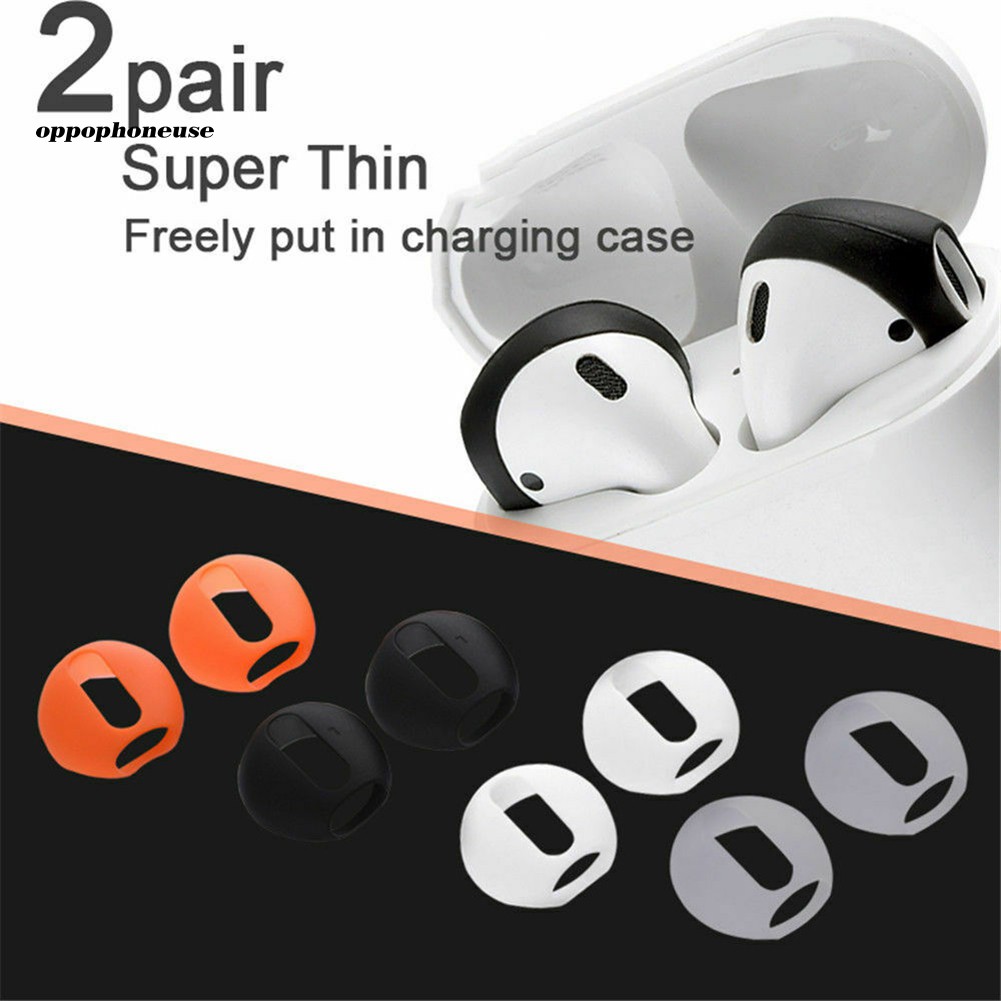 Set 2 Cặp Nút Silicone Bọc Tai Nghe Chống Trượt Cho Airpods 1 2