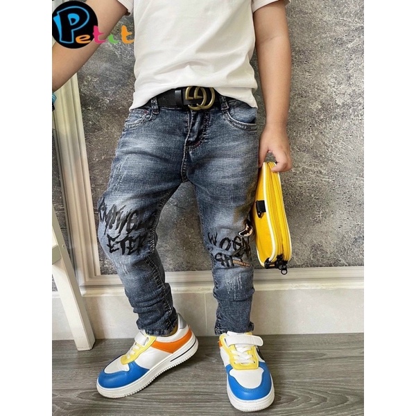 10-35kg QUẦN JEAN DÀI THỜI TRANG BÉ TRAI CỰC NGẦU PET005-036
