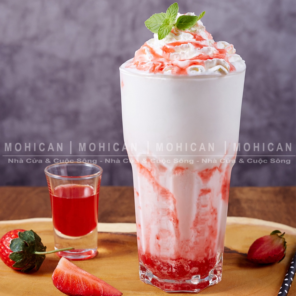 Ly thủy tinh cà phê sọc khía 500ml, cốc thủy tinh lớn Lucky Centra Long Drink, hàng đẹp cao cấp Thái Lan LUKG-10006