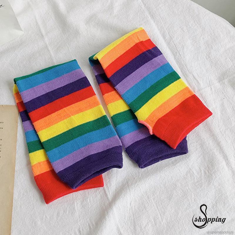 Đôi găng tay chống nắng màu cầu vồng cho nữ