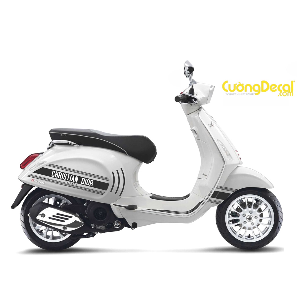 Bộ tem Decal Stickers Christian Dior cho Vespa Sprint Primavera